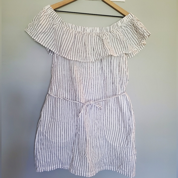 Abercrombie & Fitch Off Shoulder Sundress Striped Small - Picture 1 of 5